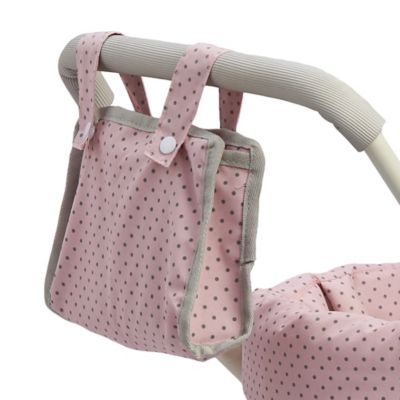 Image showing  Polka Dots Princess Baby Doll Deluxe Stroller, 22 in. x 14.37 in. x 25.2 in.
