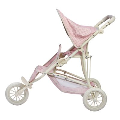 Image showing  Polka Dots Princess Baby Doll Twin Jogging Stroller, 16.5 in. x 34.25 in. x 29.5 in.