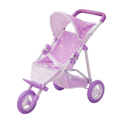 Olivia's Little World Twinkle Stars Princess Baby Doll Jogging Stroller, 24 in. x 13 in. x 21.26 in.