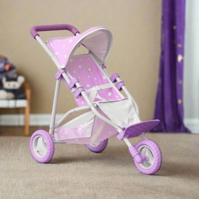 Image showing  Twinkle Stars Princess Baby Doll Jogging Stroller, 24 in. x 13 in. x 21.26 in.