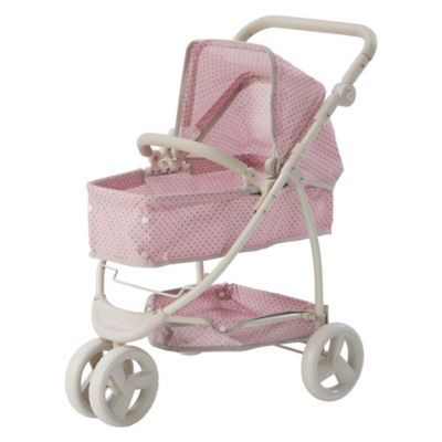 Olivia's Little World Polka Dots Princess 2-in-1 Baby Doll Stroller