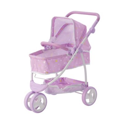 Olivia's Little World Twinkle Stars Princess 2-in-1 Baby Doll Stroller