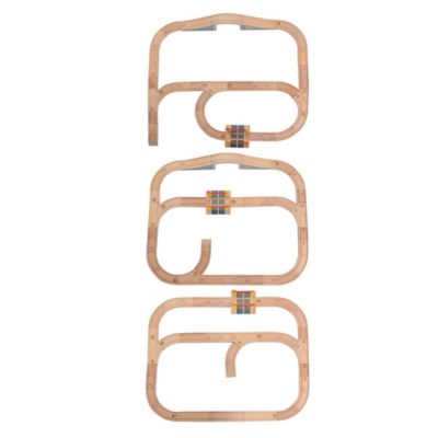 Image showing  Preschool Play Lab Toys Country Train and Table Set, Wood, 85 pc.