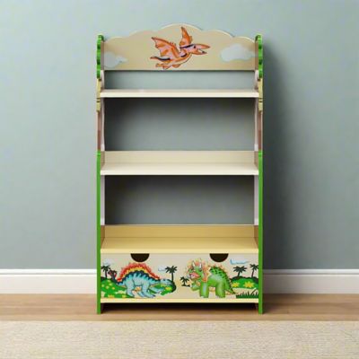 Image showing  3-Shelf Dinosaur Kingdom Children's Bookshelf, For Ages 3+