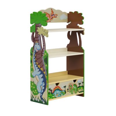 Image showing  3-Shelf Dinosaur Kingdom Children's Bookshelf, For Ages 3+