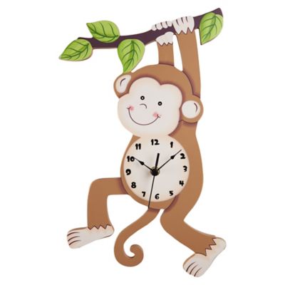 Fantasy Fields 16 in. Sunny Safari Monkey Wall Clock