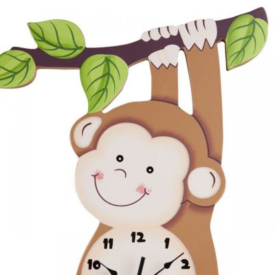 Image showing  Sunny Safari Monkey Wall Clock, 16 in.