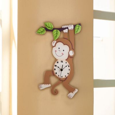 Image showing 5 th Fantasy Fields Sunny Safari Monkey Wall Clock, 16 in.