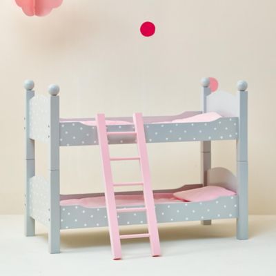 Image showing 1 th Olivia's Little World Polka Dots Princess Doll Double Bunk Bed