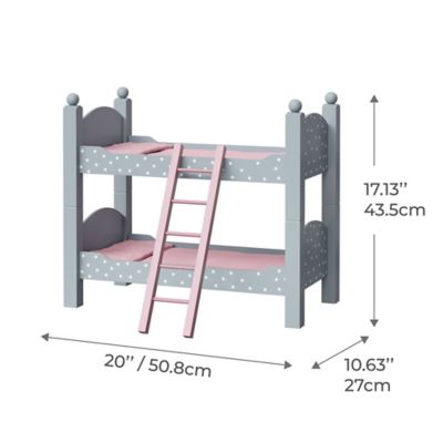 Image showing 4 th Olivia's Little World Polka Dots Princess Doll Double Bunk Bed