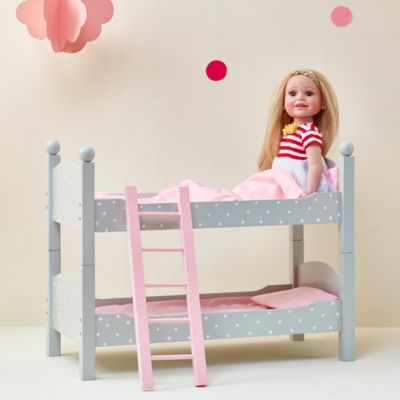 Image showing 5 th Olivia's Little World Polka Dots Princess Doll Double Bunk Bed