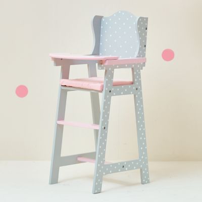 Image showing  Polka Dots Princess Baby Doll High Chair, 11.75 in. x 10.5 in. x 22.63 in.
