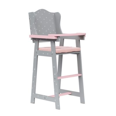 Image showing  Polka Dots Princess Baby Doll High Chair, 11.75 in. x 10.5 in. x 22.63 in.