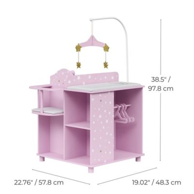Image showing  Twinkle Stars Princess Baby Doll Changing Station with Storage