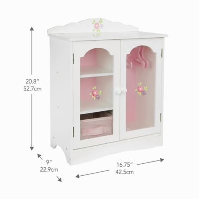 Image showing  Little Princess Doll Fancy Closet with 3 Hangers