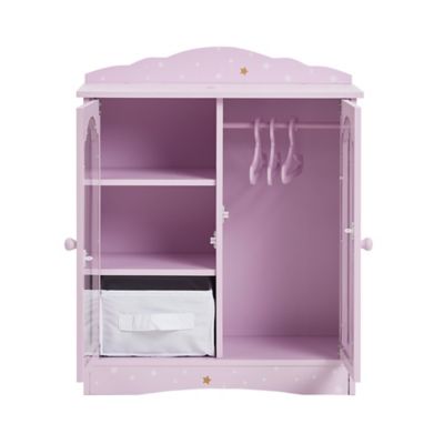 Image showing  Twinkle Stars Princess Doll Fancy Closet with 3 Hangers