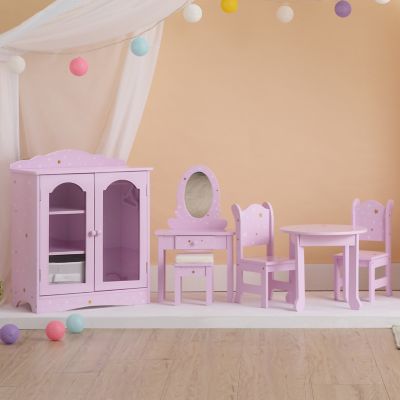 Image showing  Twinkle Stars Princess Doll Fancy Closet with 3 Hangers