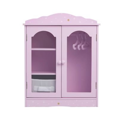 Image showing  Twinkle Stars Princess Doll Fancy Closet with 3 Hangers