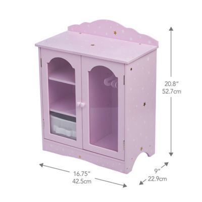 Image showing  Twinkle Stars Princess Doll Fancy Closet with 3 Hangers