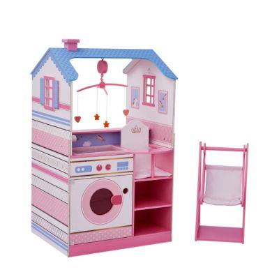 Olivia's Little World Olivia's Classic Doll Changing Station Dollhouse, Pink