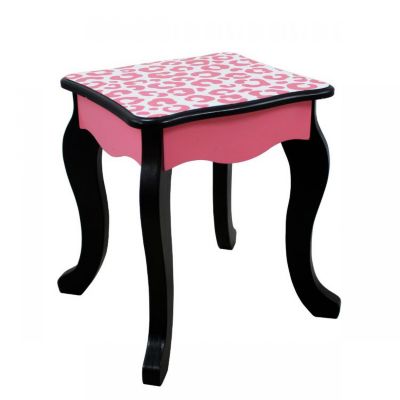 Image showing  Fashion Leopard Prints Gisele Play Vanity Set, Pink/Black, 100 lb. Capacity, For Ages 3+