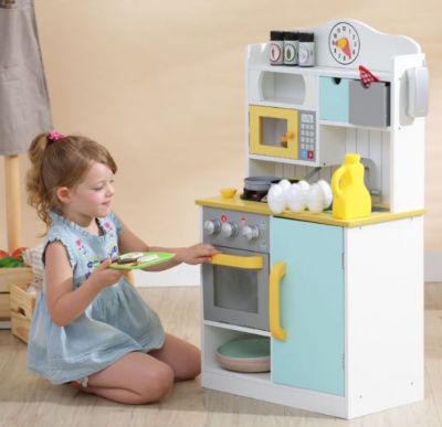 Image showing 8 th Teamson Kids Little Chef Florence Classic Small Play Kitchen, White
