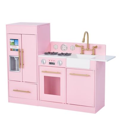 Teamson Kids Little Chef Charlotte Modern Play Kitchen, Pale Pink