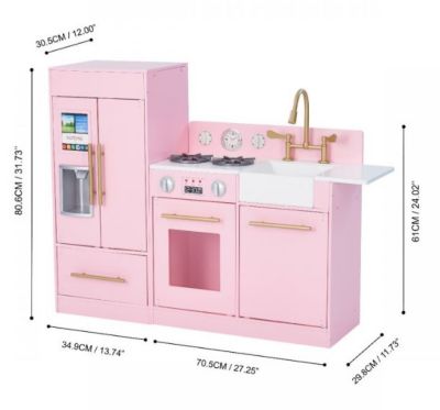 Image showing 12 th Teamson Kids Little Chef Charlotte Modern Play Kitchen, Pale Pink