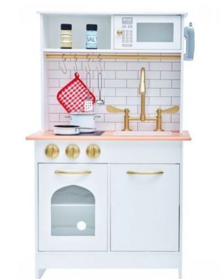 Image showing  Little Chef Boston Modern Play Kitchen, White/Wood Grain