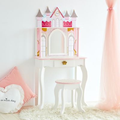 Image showing  Dreamland Castle Play Vanity Set, Pink/White