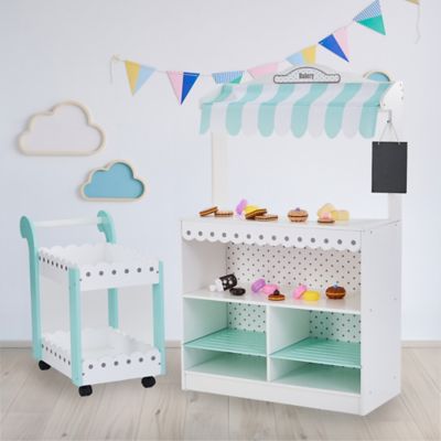 Image showing  My Dream Bakery Shop Dessert Stand, White/Petrol