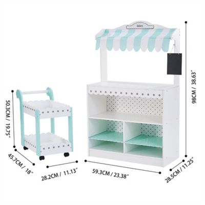Image showing  My Dream Bakery Shop Dessert Stand, White/Petrol