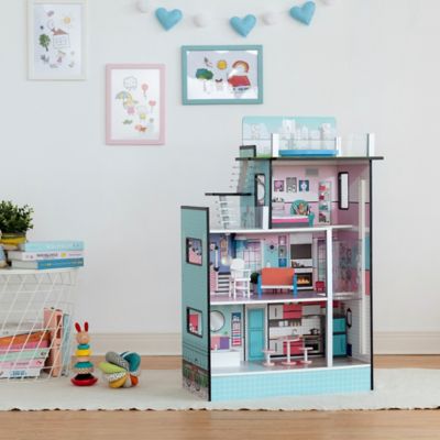 Image showing  Dreamland Barcelona Dollhouse, White/Pink