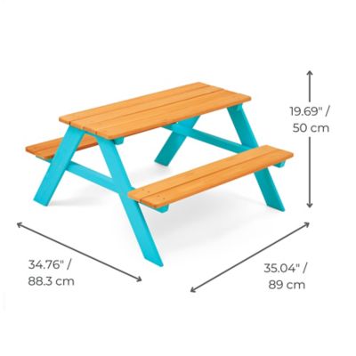 Image showing  Outdoor Picnic Table and Chair Set, Ages 3+