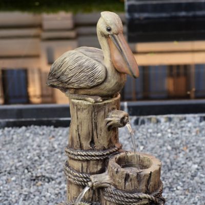 Image showing 7 th Peaktop 35.43 in. 4-Tier Outdoor Trunk Water Fountain