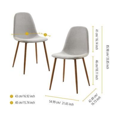 Image showing  Minimalista Fabric Accent Chairs, 21.65 in. x 33.85 in., 2 pk.