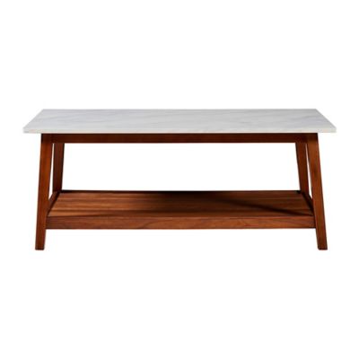 Versanora Kingston Coffee Table with Faux Marble Top