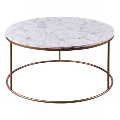 Image showing  Marmo Round Coffee Table with Faux Marble, Stain and Scratch Resistant