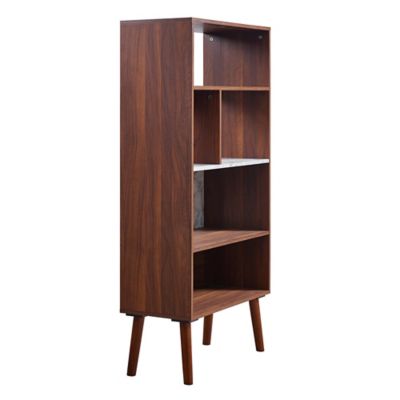 Image showing  4-Shelf Kingston Bookcase with Faux Marble Top