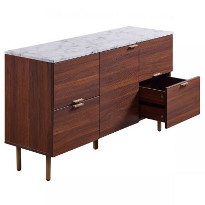 Image showing  5-Door Ashton Sideboard with Faux Marble Top, 48 in. x 14 in. x 28 in.