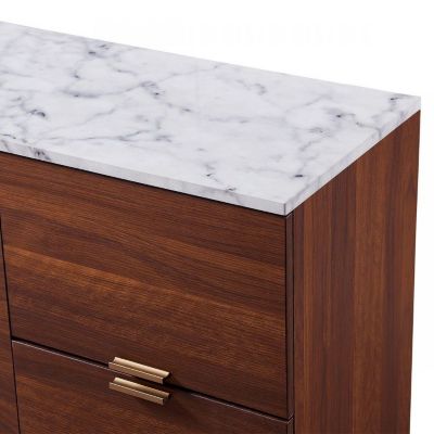 Image showing  5-Door Ashton Sideboard with Faux Marble Top, 48 in. x 14 in. x 28 in.