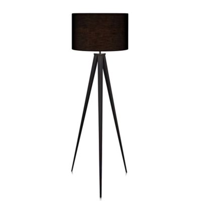 Versanora 60.23 in. Romanza Tripod Floor Lamp, Black/Black