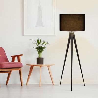 Image showing  60.23 in. Romanza Tripod Floor Lamp, Black/Black