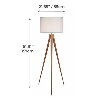 Image showing 5 th Versanora 60.23 in. Romanza Tripod Floor Lamp, White