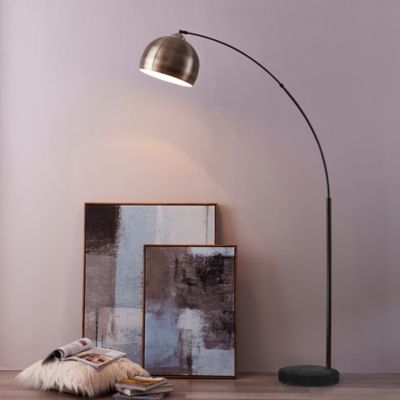 Image showing  66.93 in. Arquer Arc Floor Lamp, Brass