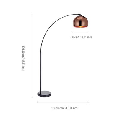 Image showing  66.93 in. Arquer Arc Floor Lamp, Chrome