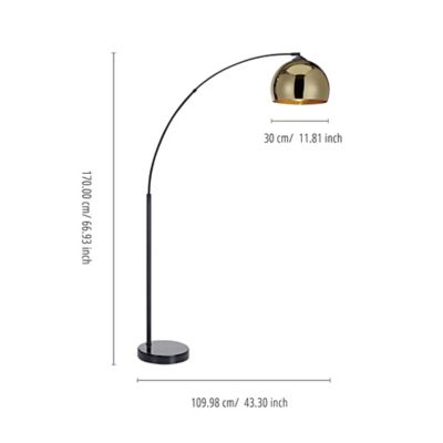 Image showing  66.93 in. Arquer Arc Floor Lamp