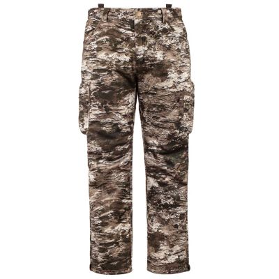 Huntworth Men's Relaxed Fit Mid-Rise Ketchikan Heavyweight Tarnen Camo Windproof Low Pile Sherpa Fleece Pants