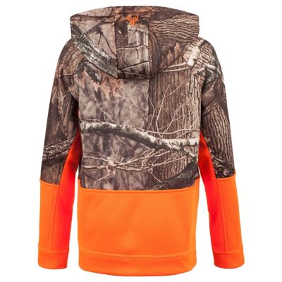 Image showing 2 th Huntworth Boys' Hidd'n Camo/Blaze Knit Jersey Hoodie