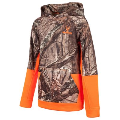 Huntworth Boys' Hidd'n Camo/Blaze Knit Jersey Hoodie at Tractor